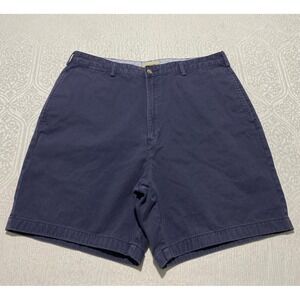 East Island Mens Navy‎ Blue Cotton Chino Shorts Size 38 Casual Summer Flat Front